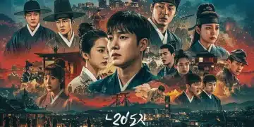 Dynamic collage of anticipated 2025 K-drama scenes, highlighting diverse genres and star power.