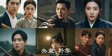 Dynamic collage of anticipated 2025 T-Dramas, showcasing diverse genres and engaging characters.