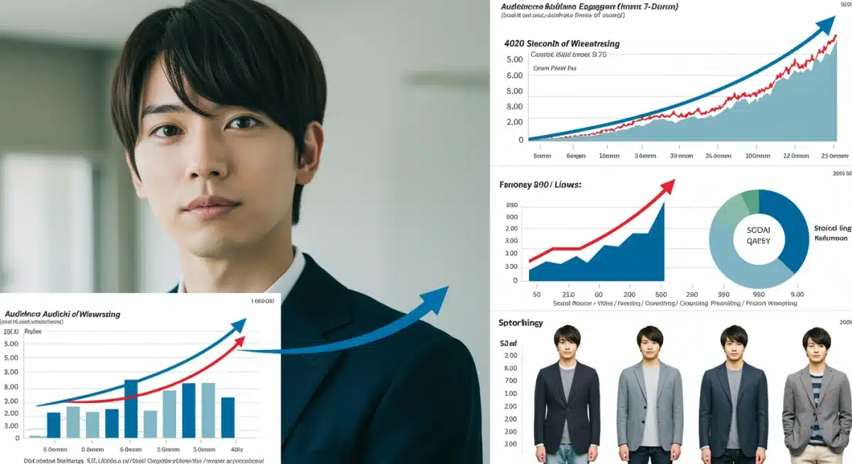 Audience engagement metrics showing increased viewership and social media buzz for a J-Drama due to actor casting