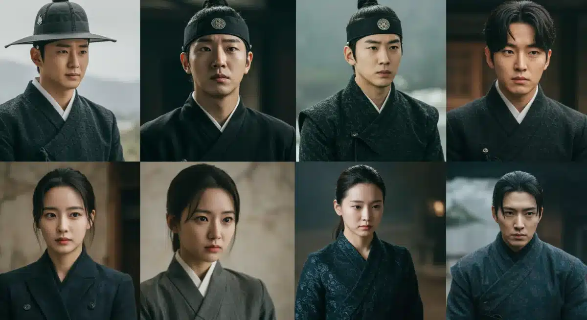 Collage of diverse 2025 Q1 K-drama scenes and genres