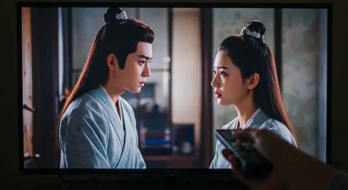 Viewer contemplating changing a visually stunning but emotionally empty Asian drama.